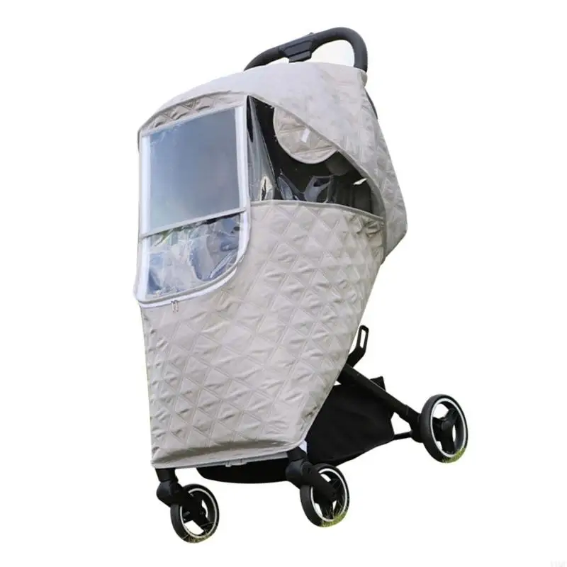 Y1QF Baby Pushchair Cover Baby Pram Rain Cover Breathable Windproof Cover Universal Dustproof Weather Shield