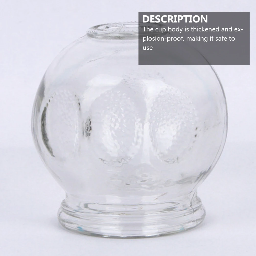 Kit de thérapie pour ventouses en verre épais, 1 ensemble, antidéflagrant, aspiration sûre, gobelets en verre solides, outil de traitement pour la santé