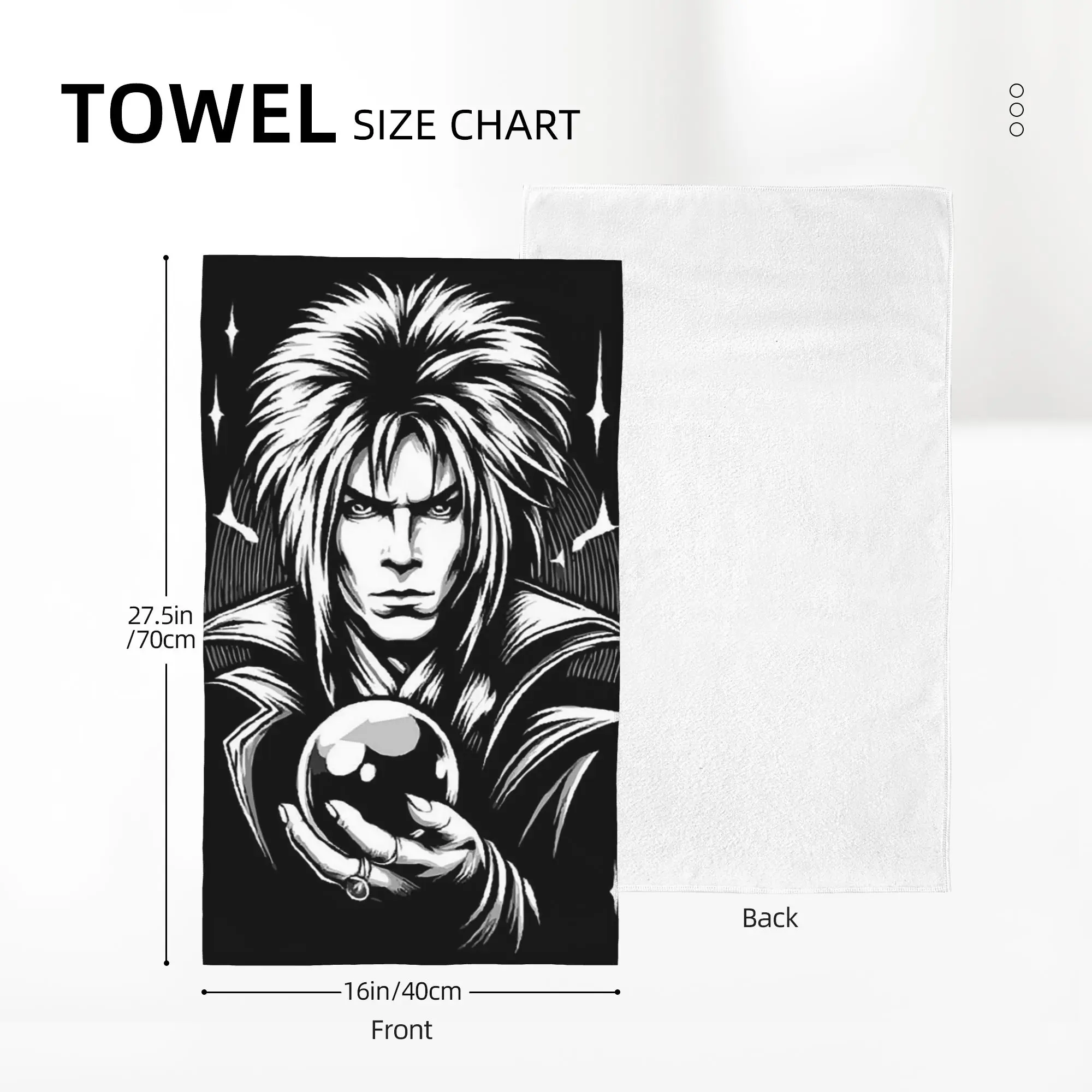 Custom Jareth The Goblin King Labyrinth- It's Only Forever Soft Face Towel Quick Dry Pool Bath Cotton Towels Breathable