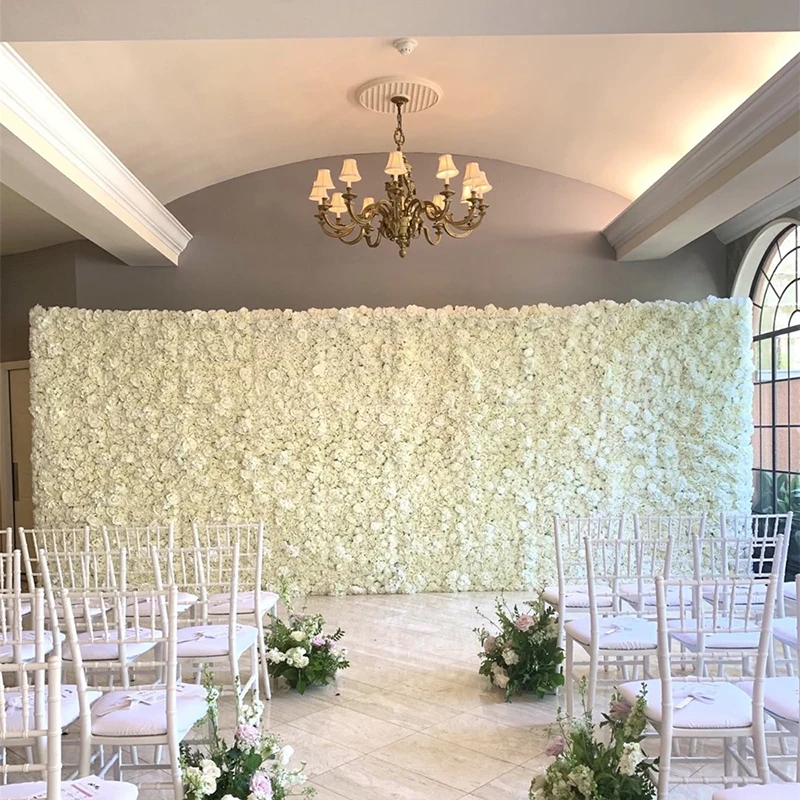 Wedding Backdrop Wall Panel Arch Decoration Artificial Flower Silk Rose Flower Wall for Mariage Baby Show Party Home Decor