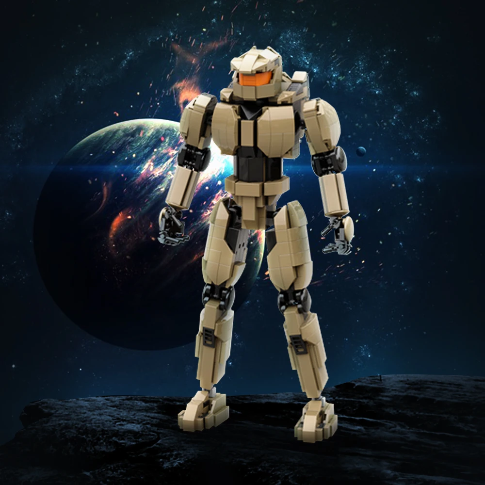 MOC เกม Haroed Mecha Mastered Chiefs John117 ยิงทหาร Building Block Guardians 5-DS อิฐของเล่นสําหรับของขวัญเด็ก