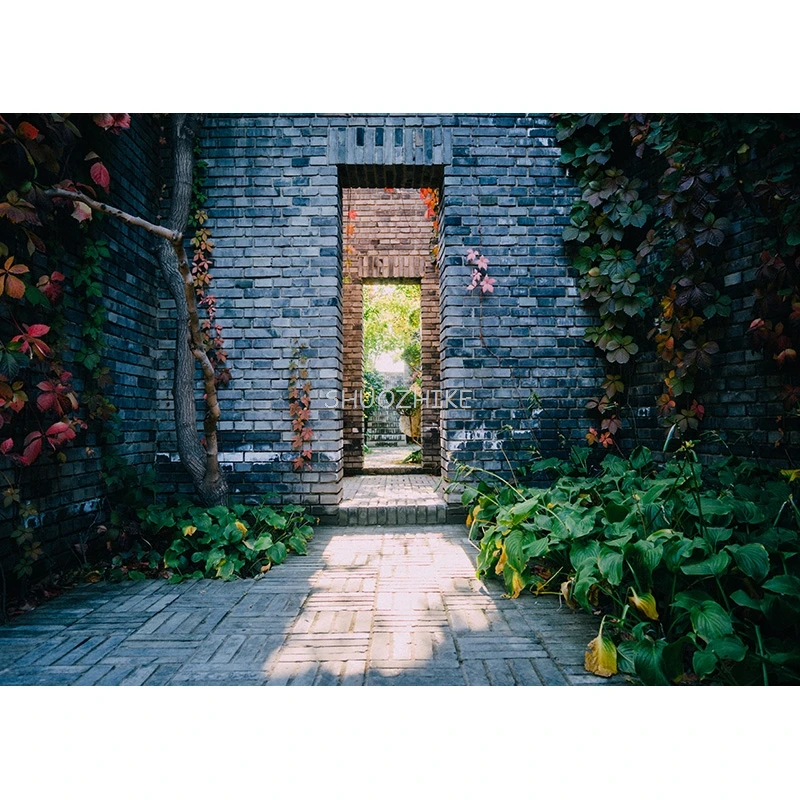 SHUOZHIKE 얇은 천 사진 배경, 빈티지 벽돌 벽 테마 사진 배경, 스튜디오 소품, 2187 ZZQQ-03