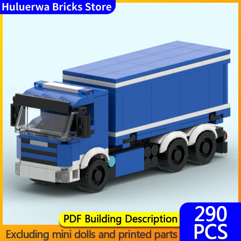 

Модель городской автомобиль MOC, строительные кирпичи, фургон, транспортный грузовик, модульная технология, детские праздничные подарки, сборные игрушки, костюм