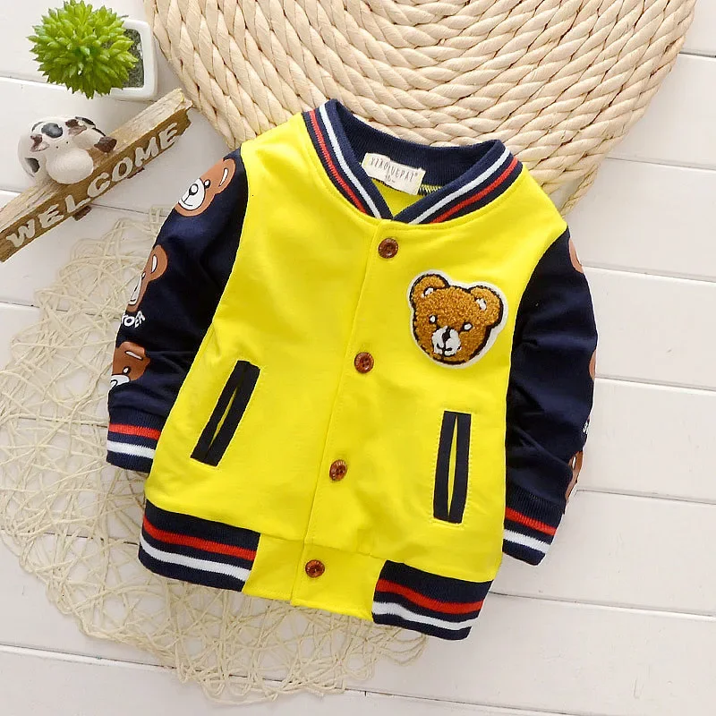 New Spring Autumn Baby Clothes Children Girls Boys Cartoon Jacket Toddler Fashion Sports Costume Infant Outfits Kids Sportswear