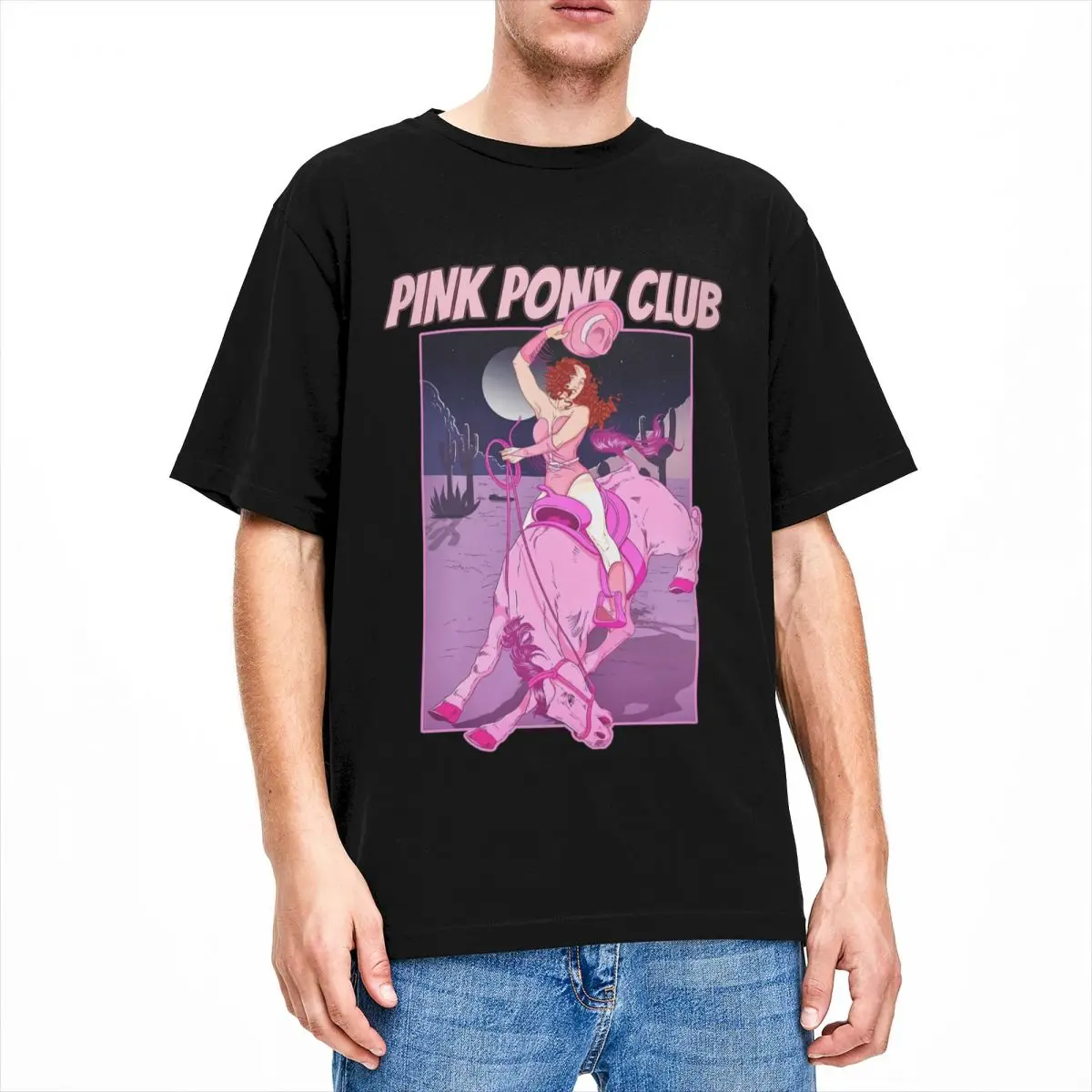 Pink Pony Club Chappell Roan Shirt Accessories Men Women's Pure Cotton Vintage Cowgirl T-shirt Short Sleeve Clothes Summer