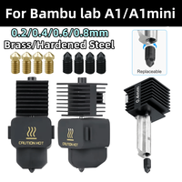 Hotend Kit For Bambu Lab A1 mini with 0.2/0.4/0.6/0.8mm Hardened steel Nozzle For A1 Replace Hotend Kit For Bambu A1 upgrade