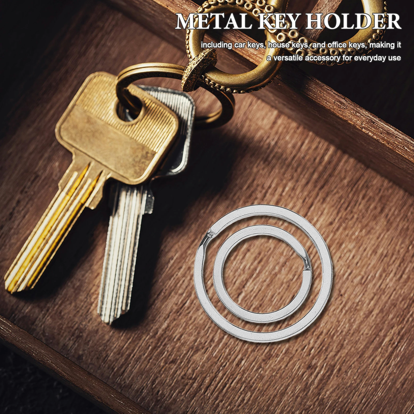 

15Pcs Keychain Durable Metal Ring Strong Clasp Organizer Multipurpose Car Jewelry Craft Accessories Keychain Strong Clasp