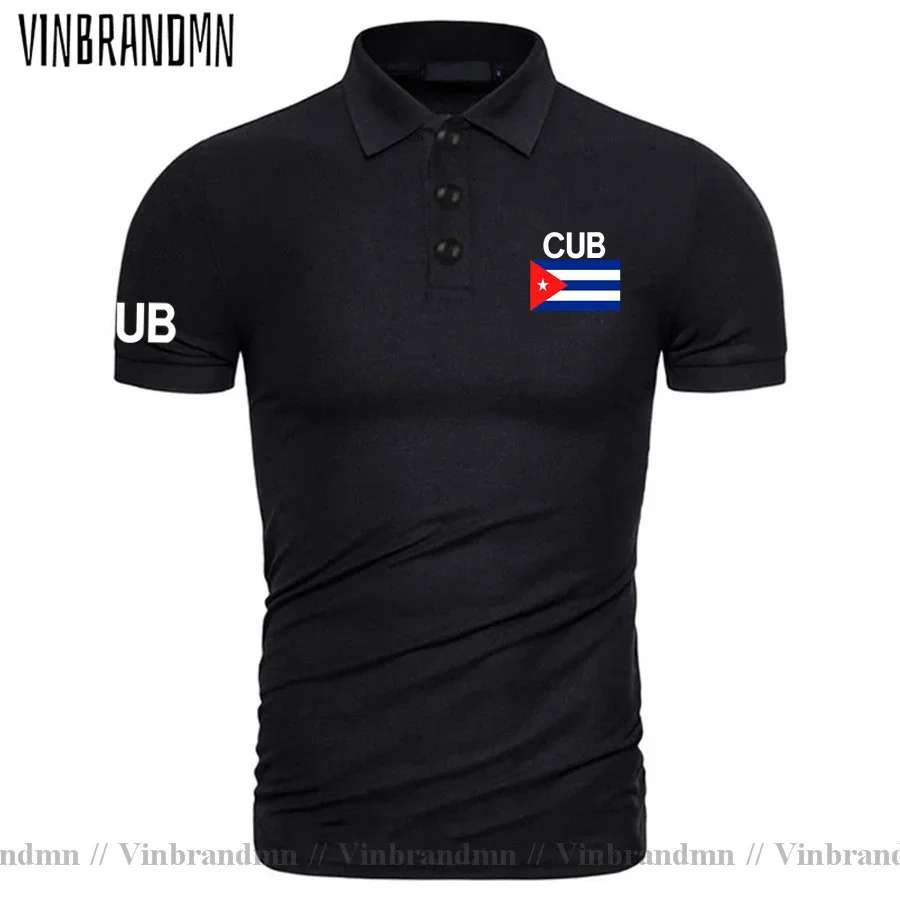 Cuba Cuban Polo Shirts Mens Fashion Brands Shirts Country Flag Design Clothing 100% Cotton Nation Team Streetwear Casual CU CUB