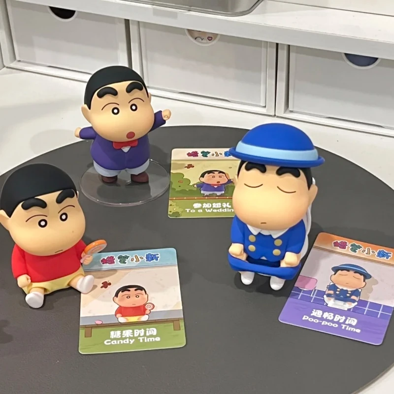 2026 Nowość TOPTOY Oryginalna Figurka Akcji Crayon Shin-chan Seria Dzień Dzienny Starożytnego Shin, Blind Box, Dekoracje Biurkowe z PVC