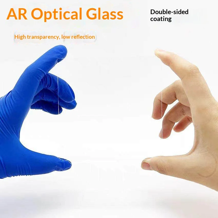 AR Coated Optical Glass 2mm Thick High Transmittance Anti-Reflection Glare-Free Super Clear Customizable