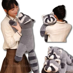 30-65cm Simulation Raccoon Plush Doll Cute Grey Lying Raccoon Animal Plush Toy For Boys And Girls To Accompany The Sleeping Gift