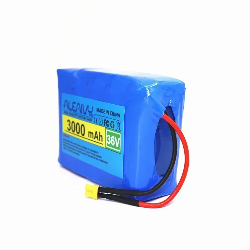 M365 미터 홈 프로 스쿠터 확장용 36V10S1P 3000mAh 리튬 배터리 팩 XT30 플러그로 충전 및 방전