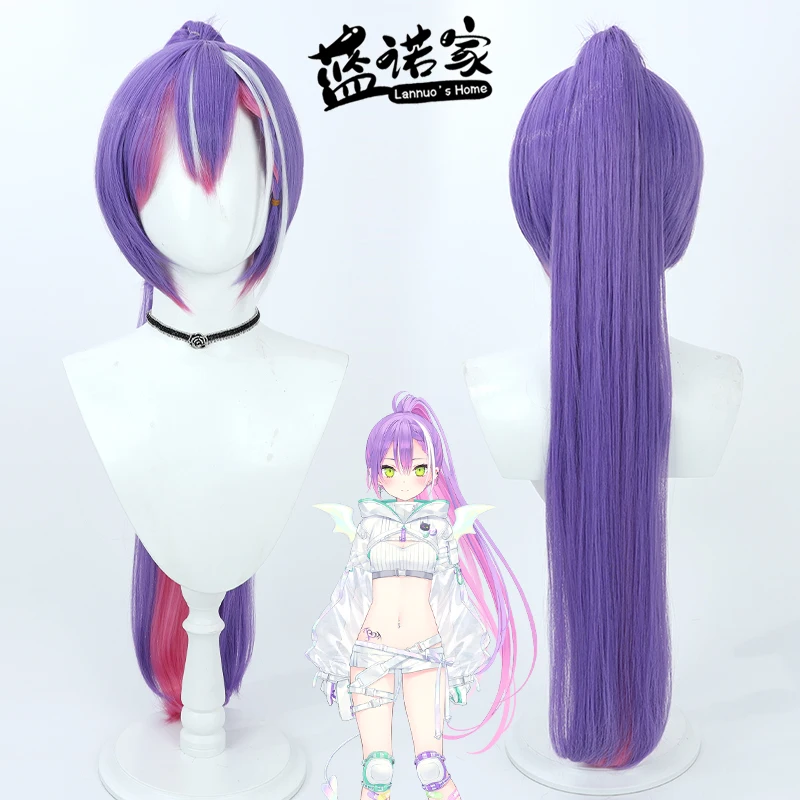 

Game Anime Tokoyami Towa Cosplay Wig Hololive Cyberpunk Heat-Resistant Fiber Synthetic Hair