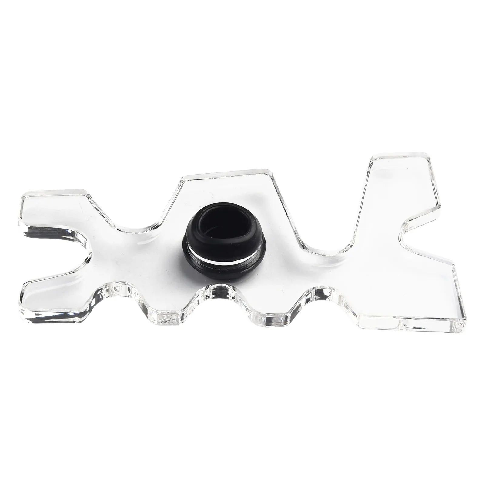 Transparent Billiard Cue Head Holder Snooker Pool Bridge Rest with Rubber Grommets and Customizable Positioning