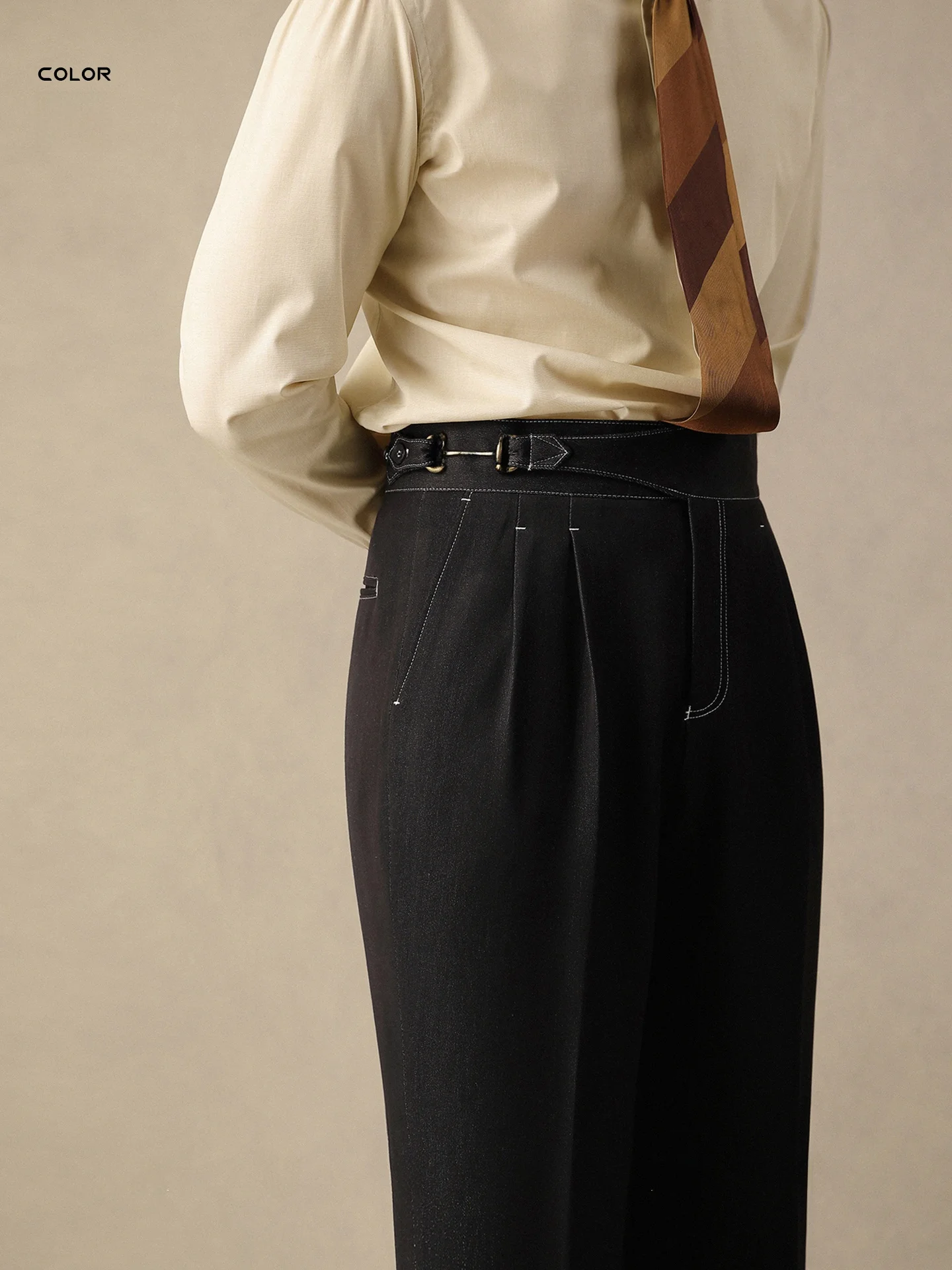 

Мужские джинсовые брюки с высокой талией, повседневные, прямого кроя, итальянский стиль, весна-лето, длинные, струящиеся, не требуют глажки