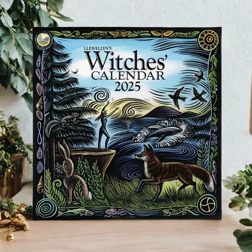 2025 마녀 달력 보헤미안 모던 달력, 절묘한 패턴, 침실 거실 장식 용품 