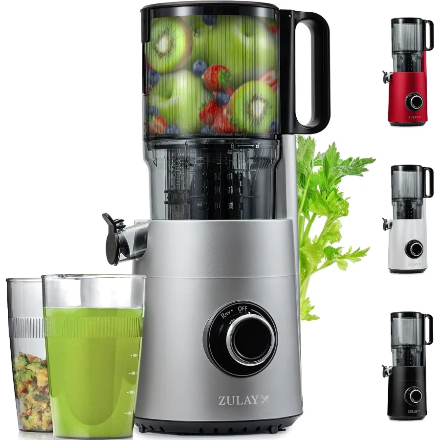 5つの幅広投入口と50 RPMの低速咀嚼技術を備えたコールドプレスジューサーで、酸化を抑え、特許取得されたデザインにより高いジュース量を確保します。