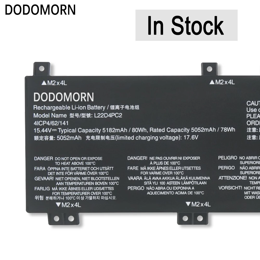 Factory Direct  L22D4PC2 Battery For Lenovo Legion Slim 5 16APH8 16IRH8 LOQ 16APH8 16IRH8 Y7000P R7000P Factory Direct Sales