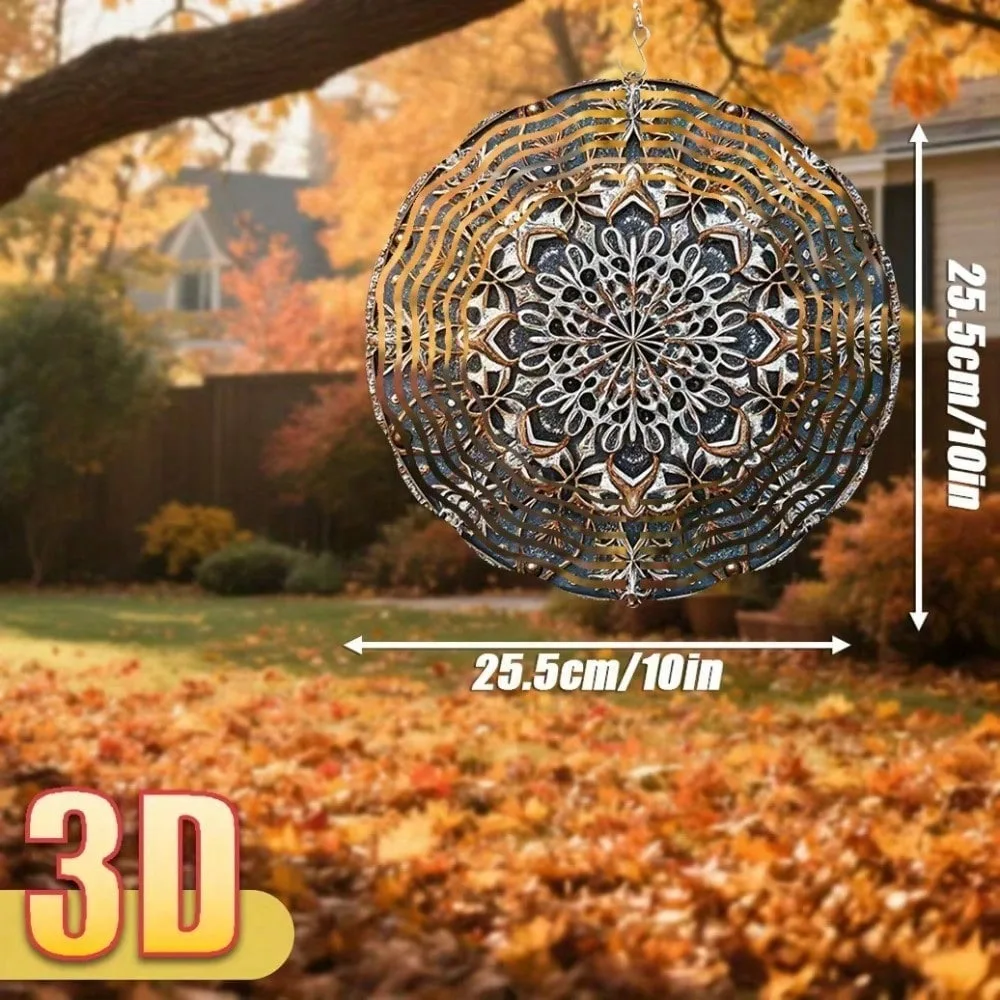 CIFBUY Wind Chimes Metal Outdoor Garden Decor Waterproof Rustproof Rotatable Elegant Floral Art for Patio Yard Home Decor