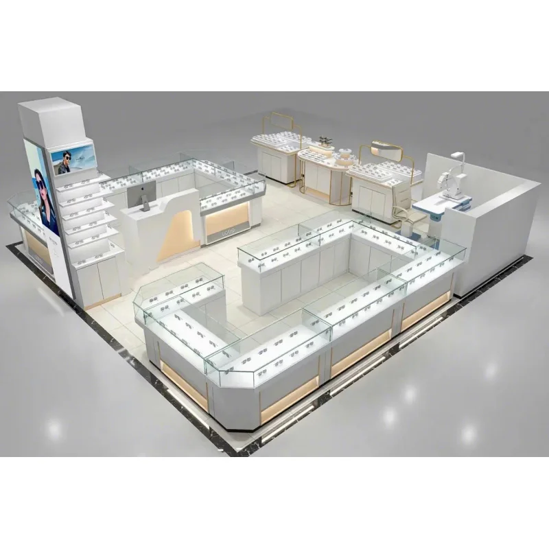 custom.Modern Trendy Optical Color Optional Glasses Display Cabinet Shelves Eyeglasses Store Supermarket Shopping Malls