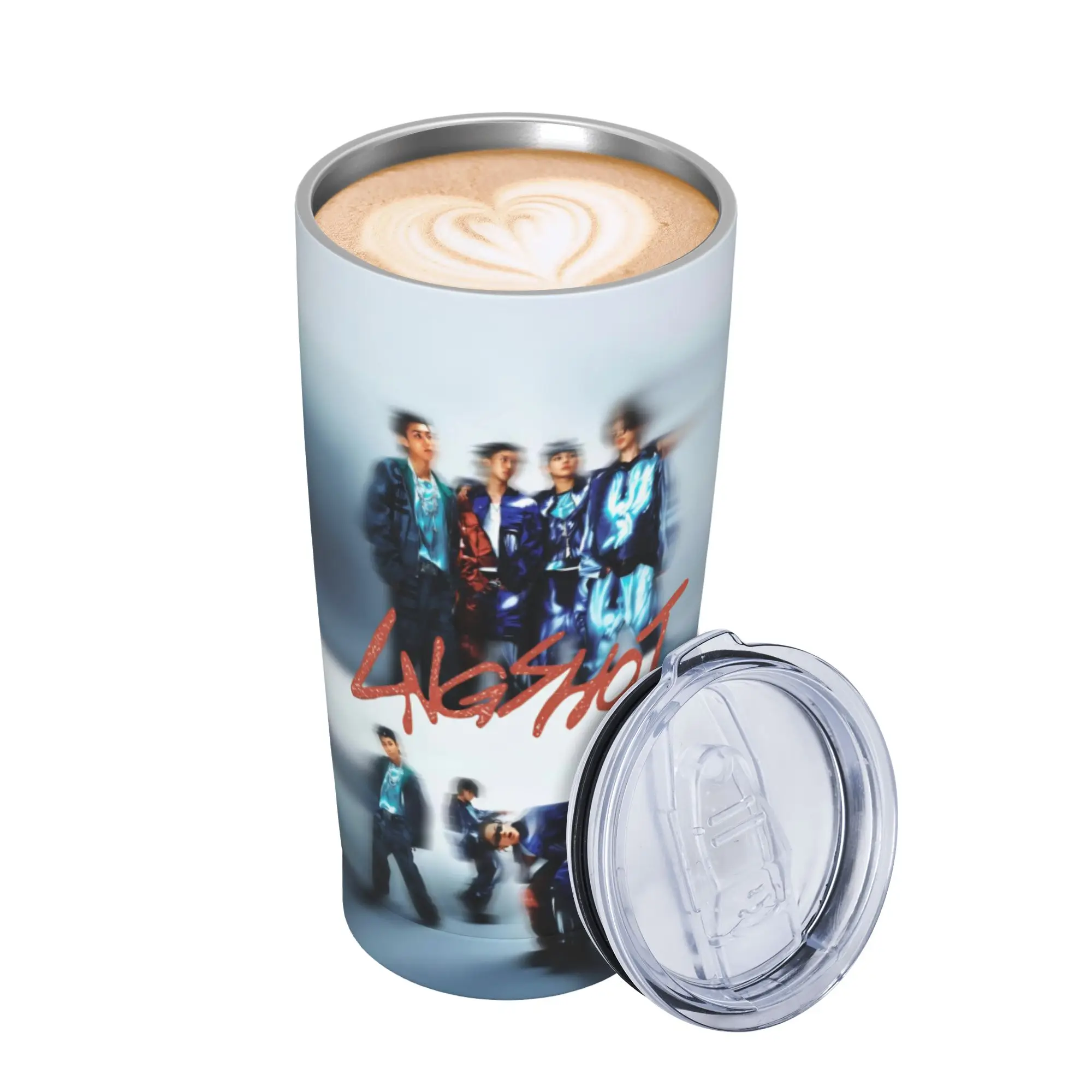 Kpop Group Lngshot  Insulated Tumbler with Straws Lid  Vacuum Thermal Mug Outdoor Travel Car Bottle Cups 20oz