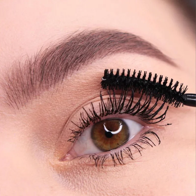 Seide Faser Schwarz Mascara Make-Up Wasserdicht Anhaltende Verlängert Wimpern Verlängerung Nicht-wisch Anti-schweiß Mascara Make-Up Kosmetik