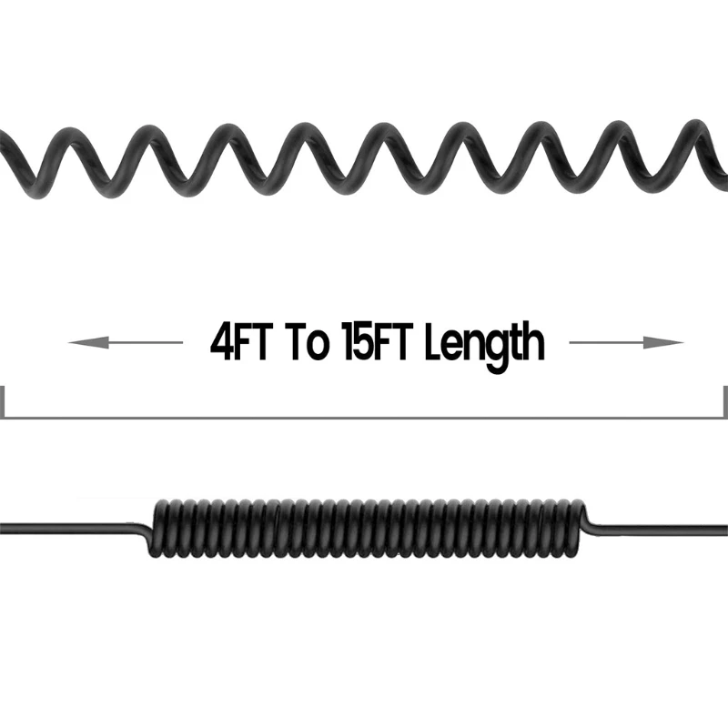 Cavo per cuffie a molla 1pc per K240 K702 Q701 K271 K267 K712 cavo ricambio per cuffie 6.35 / 3.5mm maschio a Mini XL