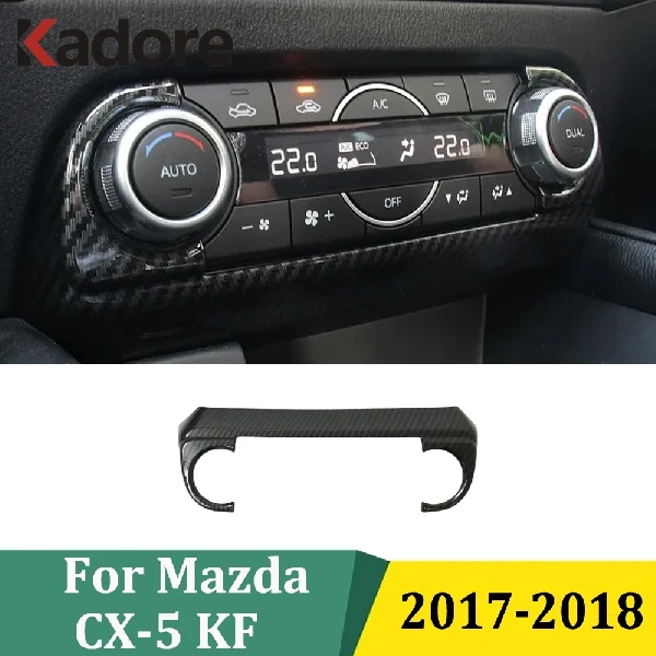 

For Mazda CX-5 CX5 2017 2018 KF ABS Carbon Fiber Air Conditioning Adjustment Switch Cover Trim Car Styling Interior Accessories