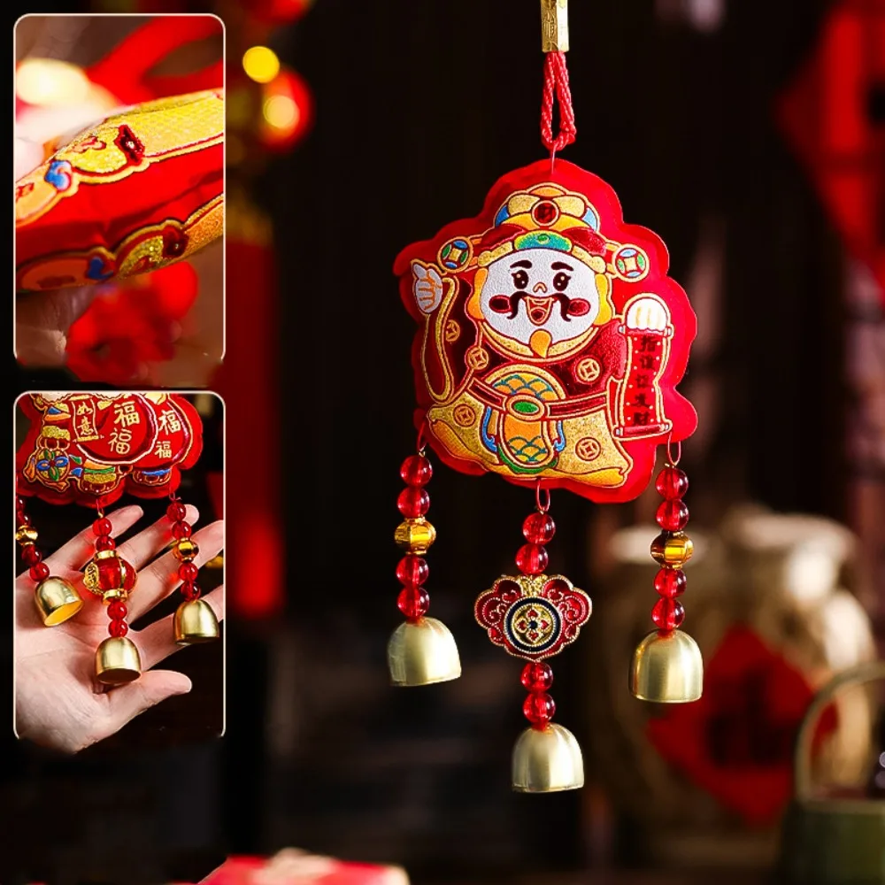 The God of Fortune Horse Pendant Red 2026 Year of The Horse Year of The Horse Hanging Decoration Embroidered Traditional