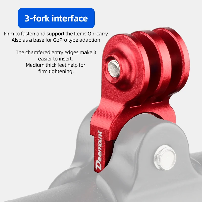 Supporto per smartphone per manubrio pieghevole per bicicletta, supporto superiore per tubo sterzo, rack in lega di alluminio lavorato a CNC, adatto per l'adattamento della fotocamera GoPro