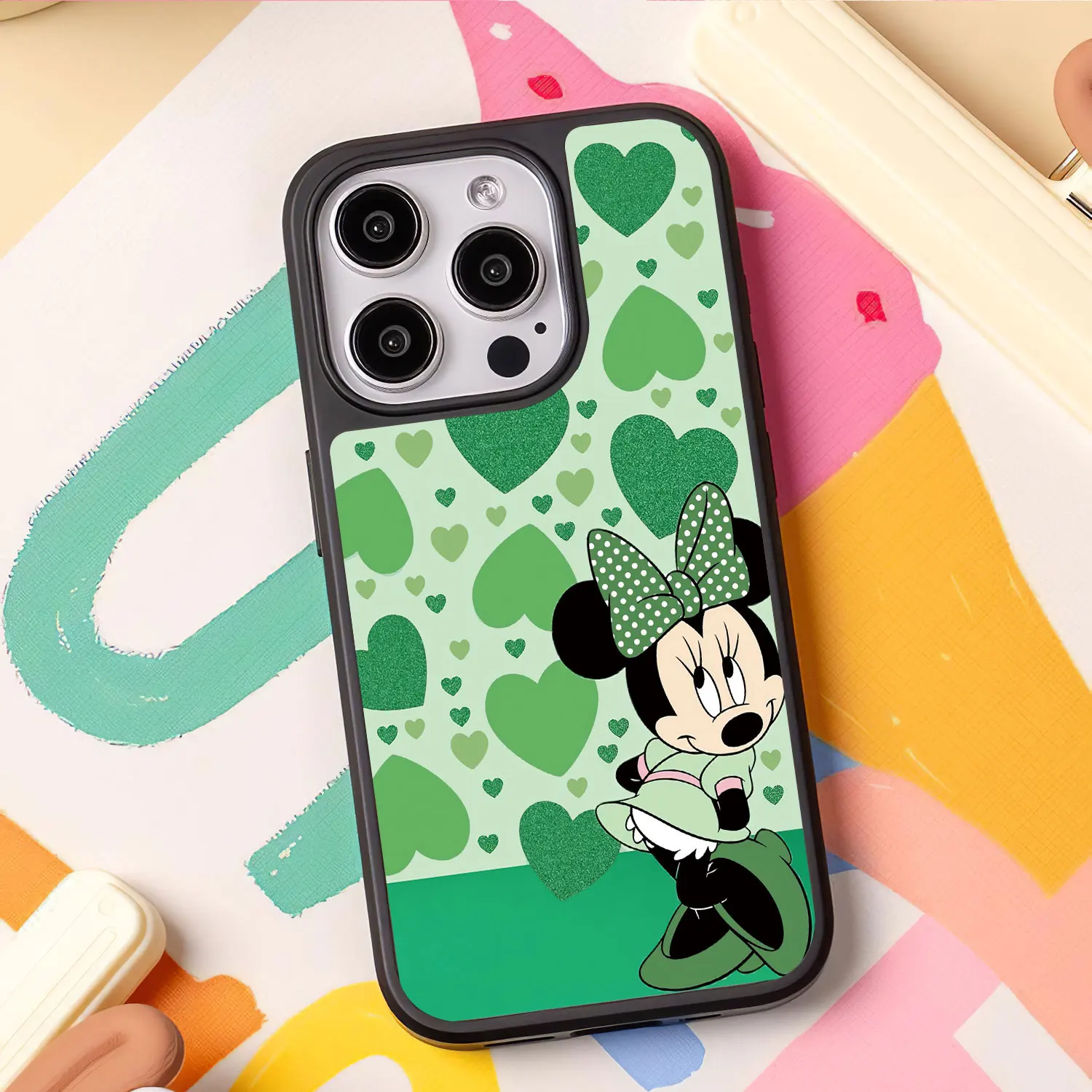 Disney Minnie mouse phone case for iphone 16 15 14 plus 13 12 11 pro max cover couple funda cartoon girl cases anime carcasa image 3
