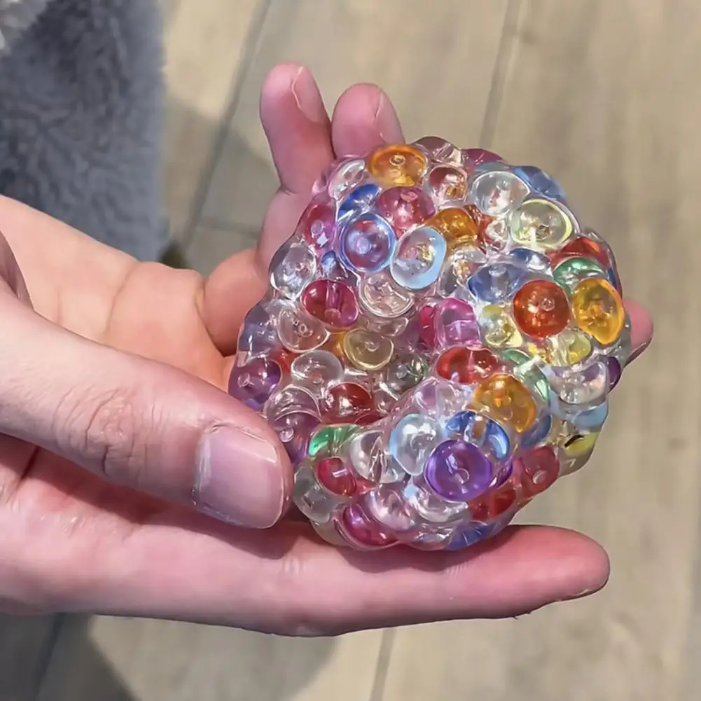 Stressabbau-Spielzeug, Stressabbau-Bälle für Kinder, Teenager, Erwachsene, 2er-Pack, mit Perlen gefüllt, Angst-Squeeze-Spielzeug, tragbar, weich, TPR für Angst