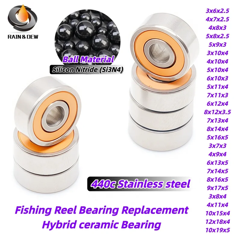1Pcs SMR105RSCB 5x10x4 mm Stainless Steel Hybrid Ceramic Ball Bearing S683 693 694RS Bore 3mm 4mm 5mm 6mm 7mm 8mm 9mm 10mm 12mm