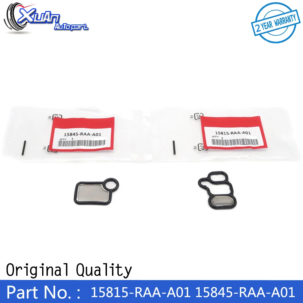 XUAN Car VTEC Solenoid Gasket And VTC Filter 15815-RAA-A01 15845-RAA-A01 For Honda Accord Civic CR-V Element Acura RSX RDX TSX