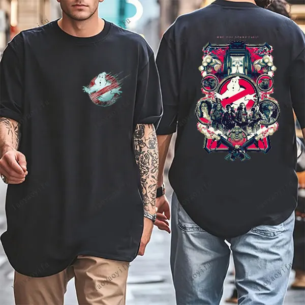 New Arrival Ghost Movie Cartoon Monster T-Shirt Men Women's Crewneck Pure Cotton T Shirt Ghosts-Buster Short Sleeve Tees Tops