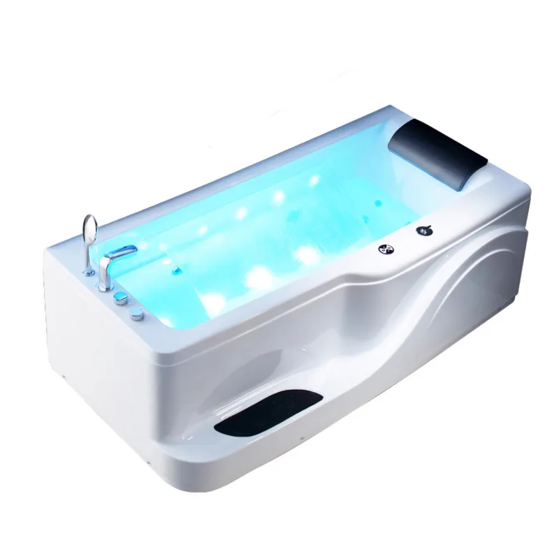 

Waterfall surfing jacuzzi, acrylic bathtub, small apartment household lights constant temperature independent