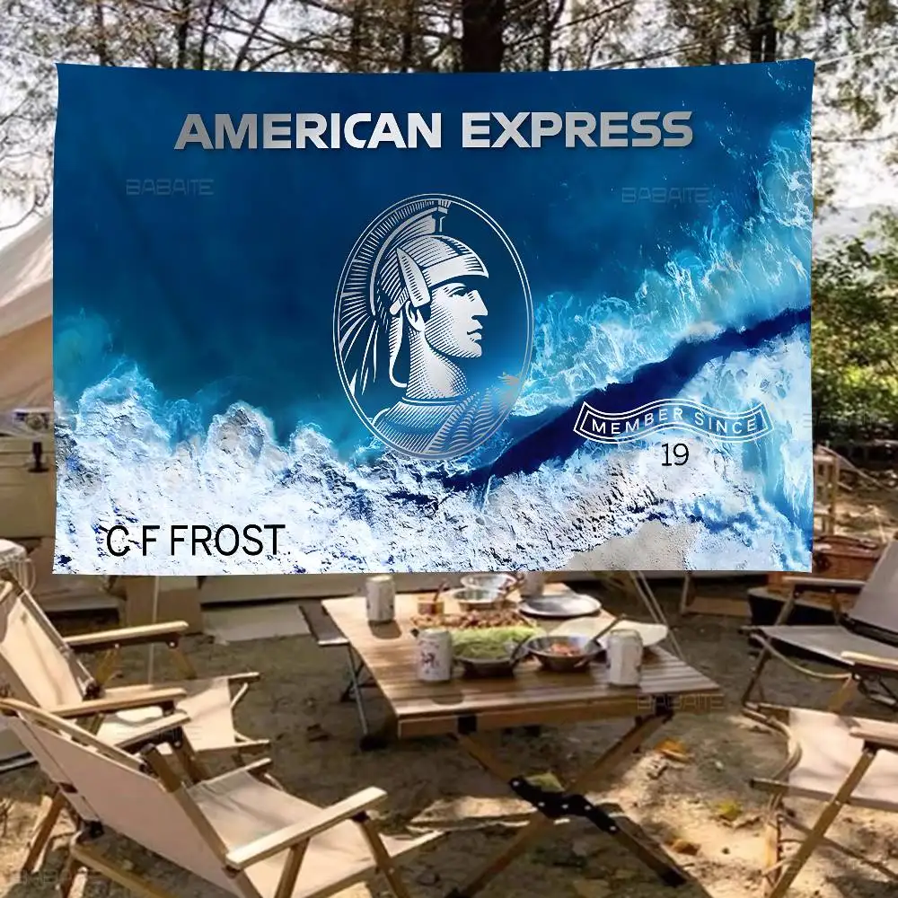 American e-Express Creative Pattern Hanging Flag Polyester Printed Banner Hand Pulled Flag