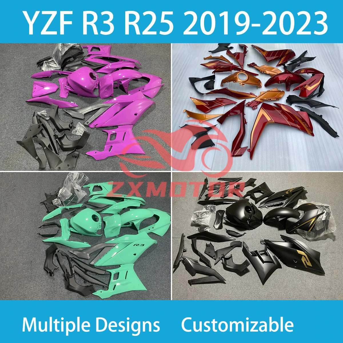 For YAMAHA YZF R3 R25 2019 2020 2021 2022 Best Unique Fairing Kit YZFR3 19 20 21 22 23 Motorcycle Cover Injection Fairings