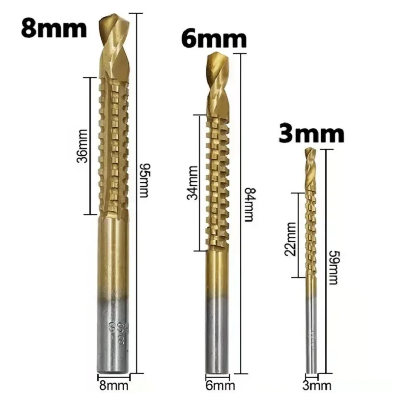 Bor Pagoda Imperial, Set kotak plastik 6 buah, pemosisian Tengah, bor Stainless Steel lapis Titanium