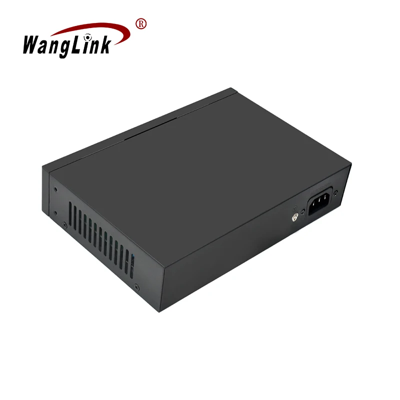 10/100Mbps 6 Port AI PoE Switch 4 PoE+ with 1 PoE++ 60W 2 Uplink 120W Digital Display VLAN Metal Surveillance