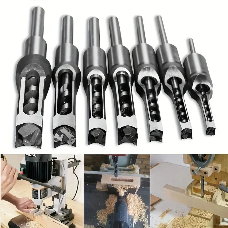 Woodworking square hole drill bearing steel woodworking square hole opener square tenon drill square eye drill punch drill corne