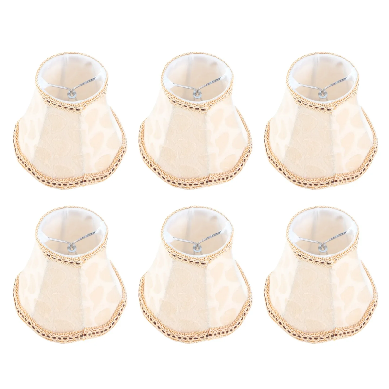 6PCS Fabric Lampshade Wall Lamp Cover Chandelier Lamp Shade for Home Decoration Light Accessories