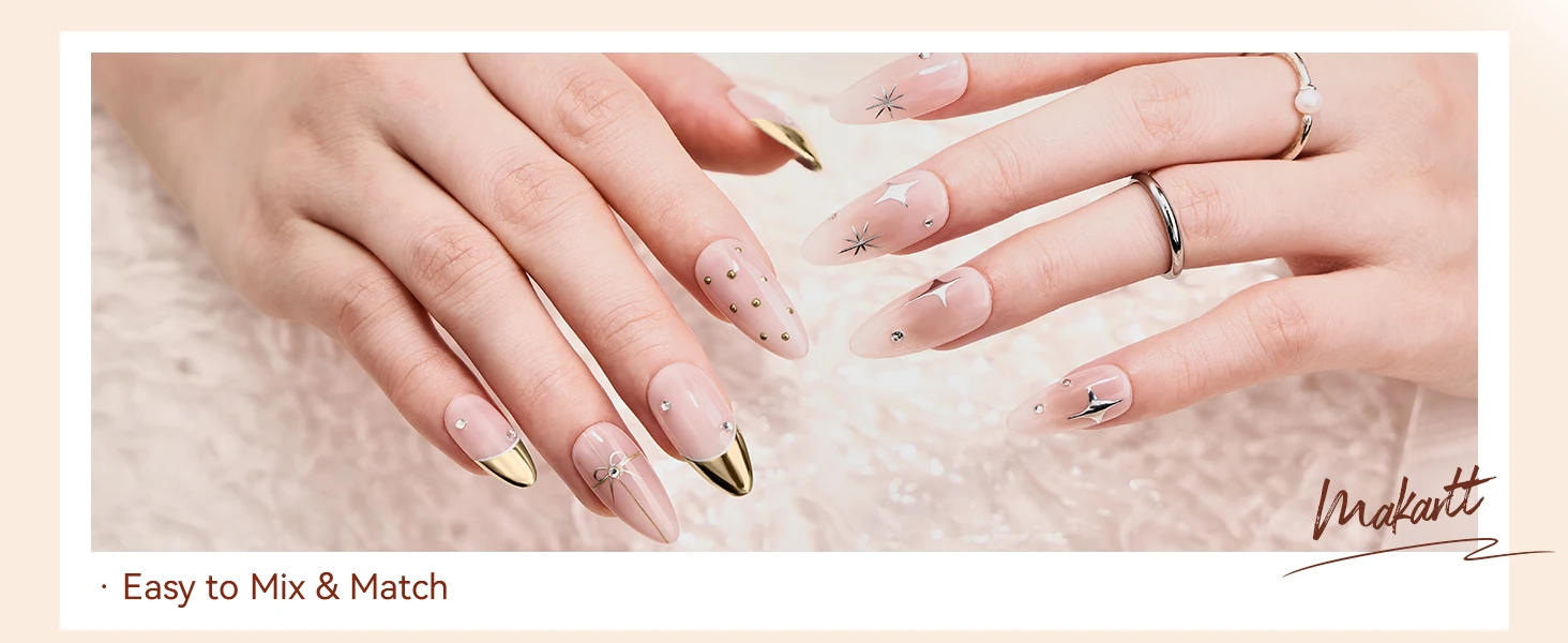 Metallic Gel Nagellack Set: Silber & Gold Chrom Gel Nagellack 3D Metall Malgele Spiegel Nagellack Aushärtung mit UV/LED erforderlich – Detail 6