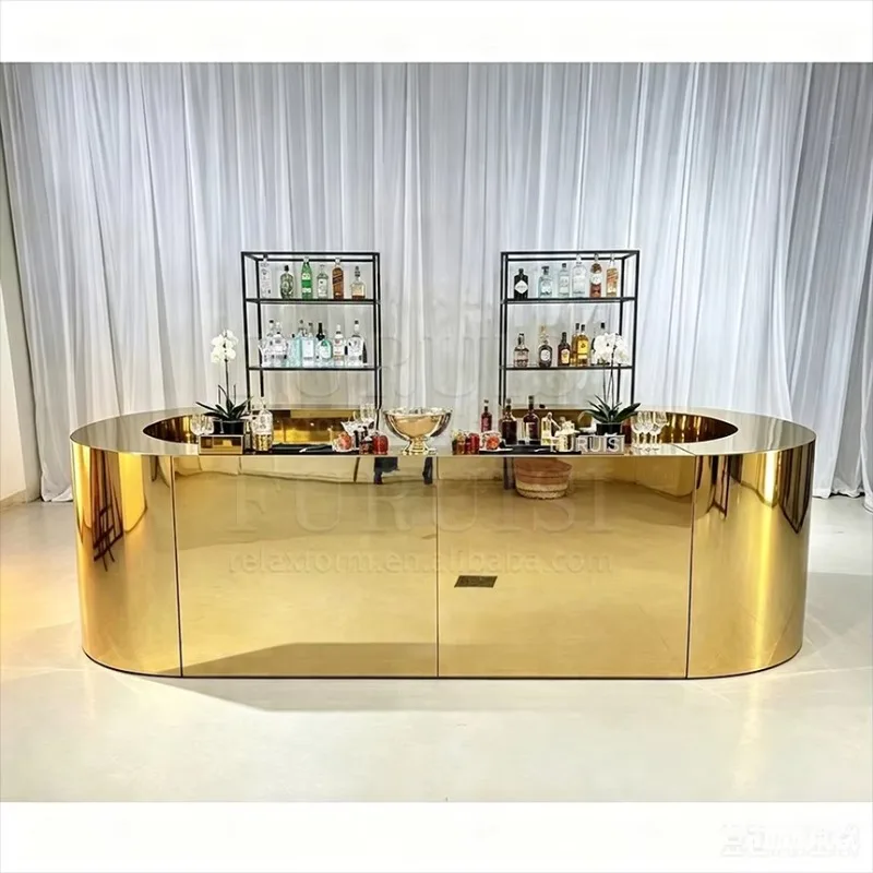 Custom Luxury Event Portable Cocktail Bar, Outdoor Party Event Bar for Bussiness Self Service Design
