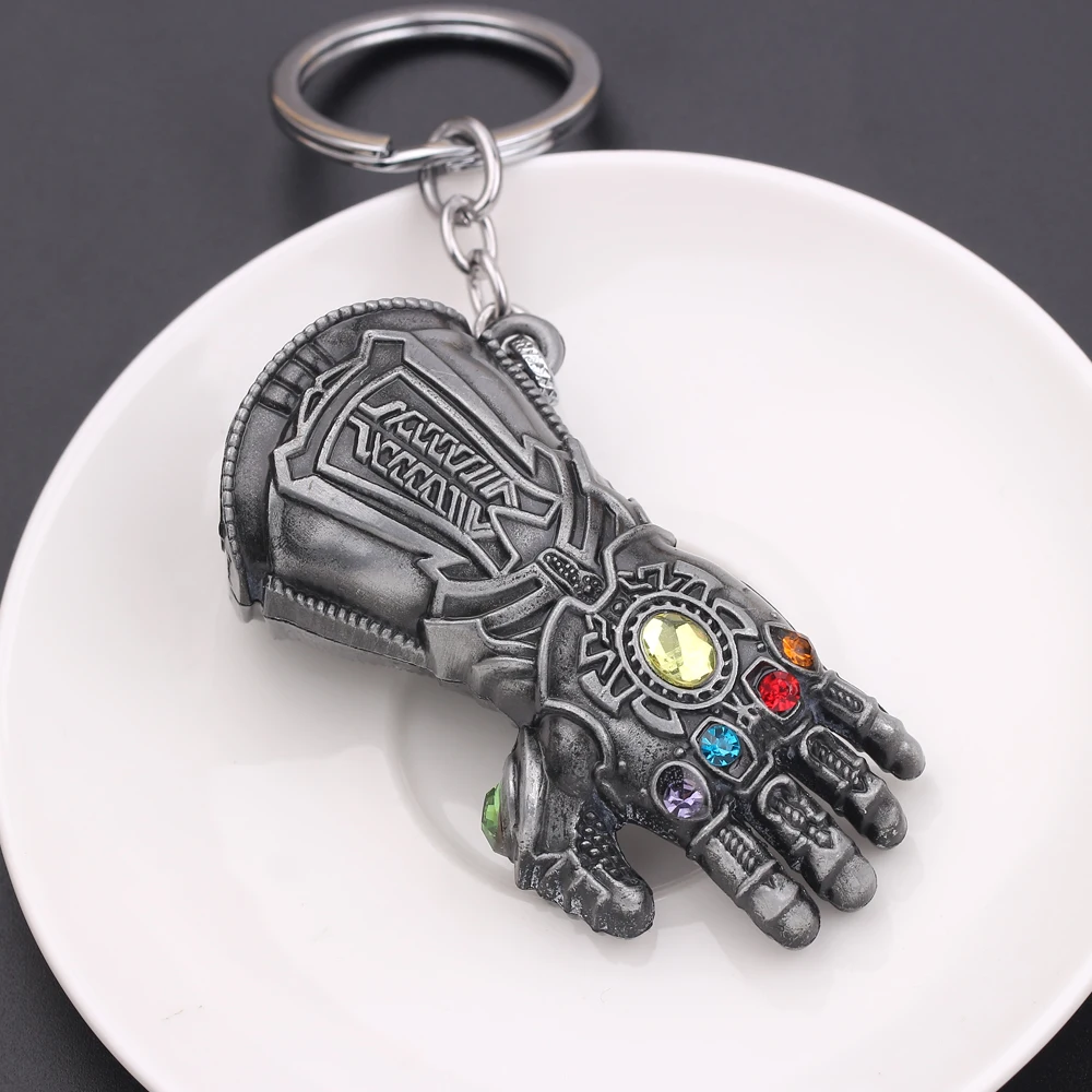 Disney Marvel Мстители бесконечность перчатки брелок супер злодей Танос модное оружие брелок для ключей аксессуары подарки для фанатов