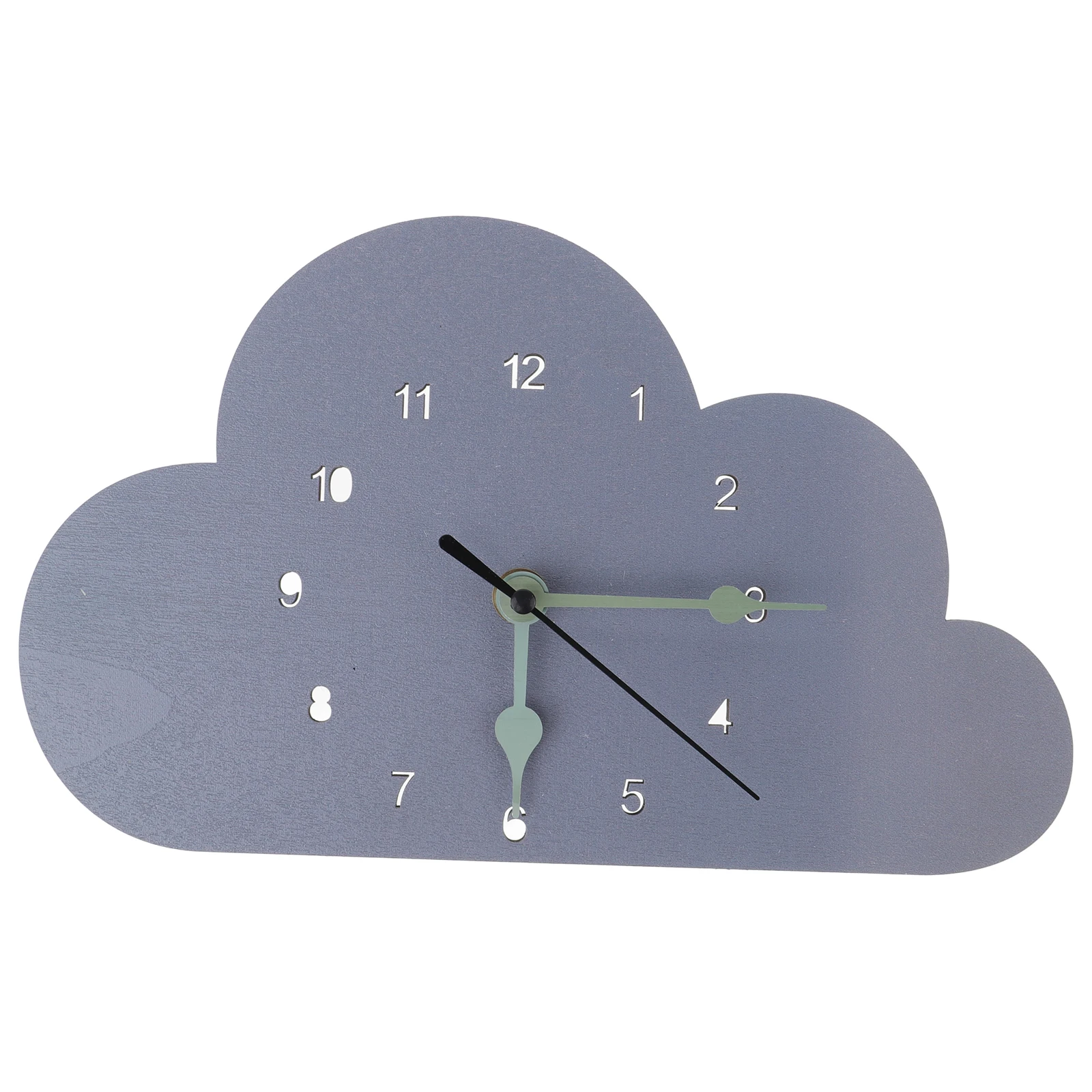 

1pc Cloud Shaped Nordic Style Desktop Bedroom Home Decor Wall Clock Hollow Out Number Bedroom Clock Grey