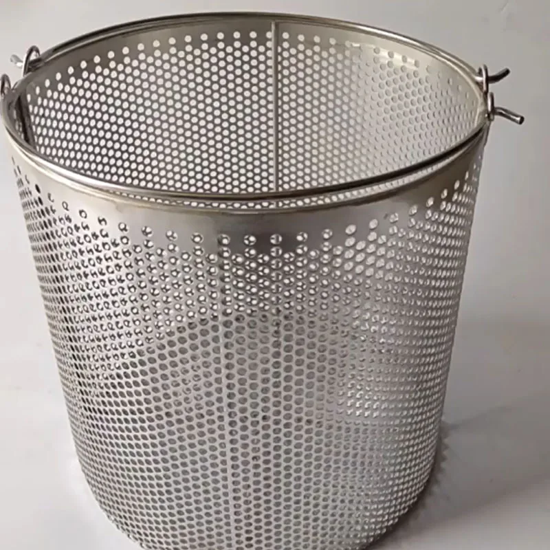 OD.20cm Round stainless steel hole sheet filter Strainers basket disinfection sampling laboratory sterilization cleaning