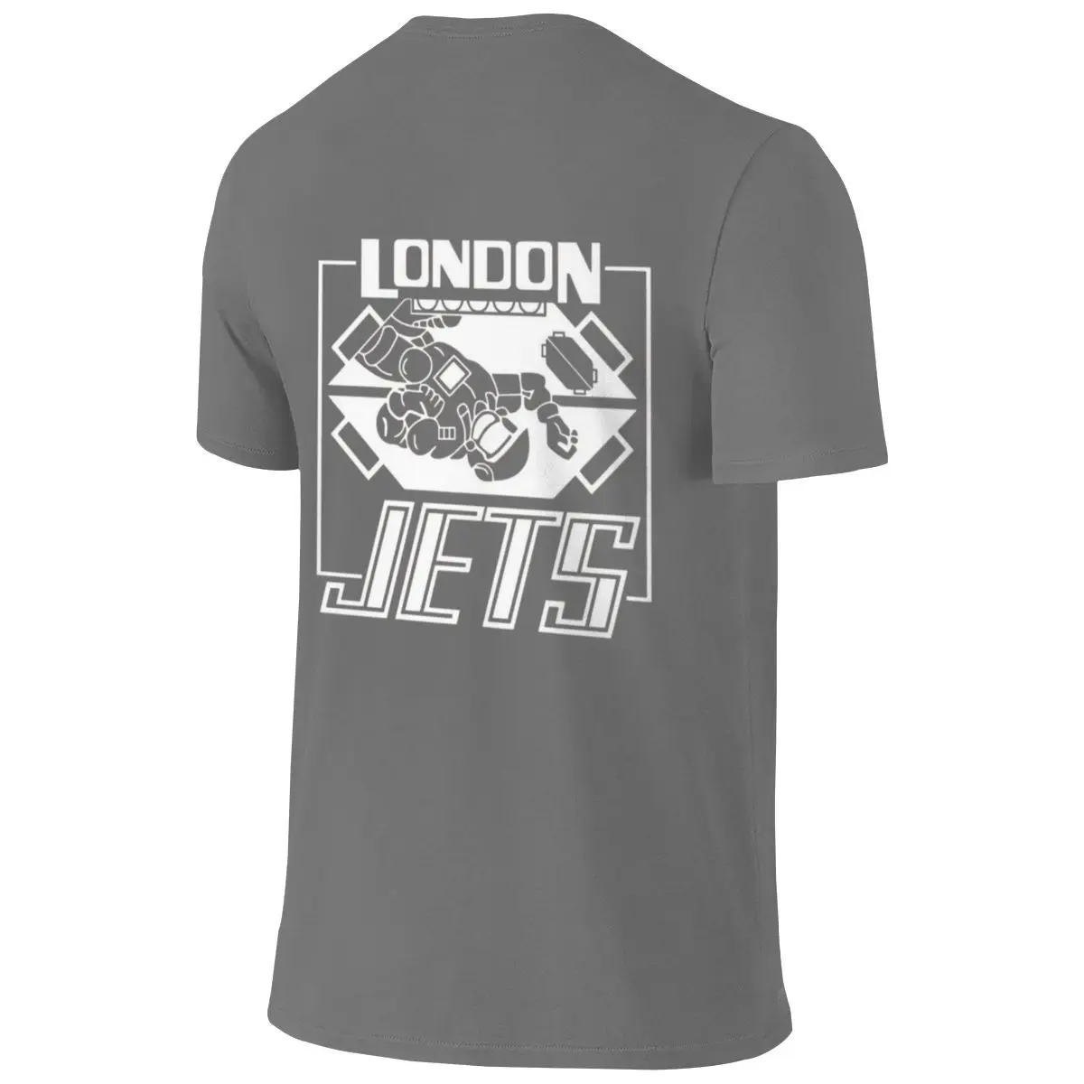 London Zero Gravity Jets White (Red) Shopping Reversible T-shirt Solid Color Minimalism Simple And Elegant Tees