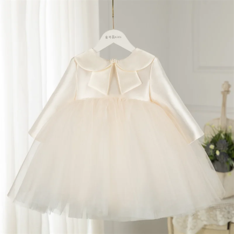 

Party Dresses For Girl Lace Princess First Birthday Baby Girl Dress For Christening Toddler Tutu Dress Wedding Children Gowns