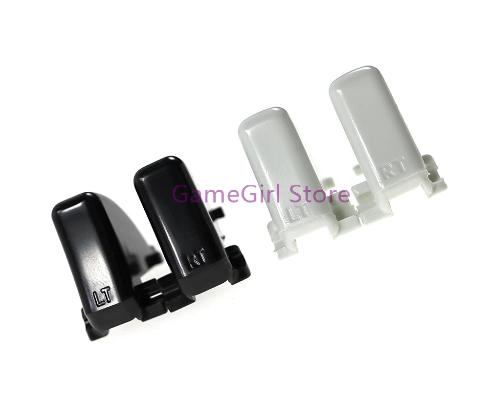 1set Plastic Black&White LT RT Trigger Buttons for XBOX360 Controller Replacement Accessories
